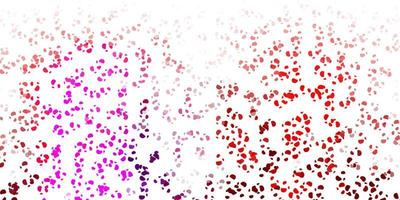 Light pink, yellow vector background with random forms.