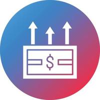 Cash Flow Glyph Circle Gradient Background Icon vector