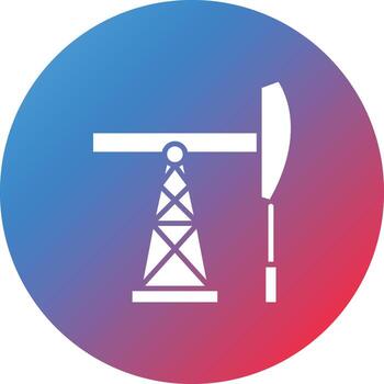 icono de fondo degradado de círculo de glifo de combustibles fósiles vector