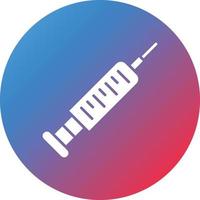 Syringe Glyph Circle Gradient Background Icon vector