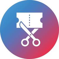 Cutting Clothes Glyph Circle Gradient Background Icon vector
