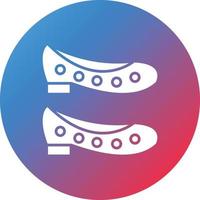 Flat Shoes Glyph Circle Gradient Background Icon vector