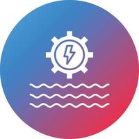 Hydro Power Glyph Circle Gradient Background Icon vector