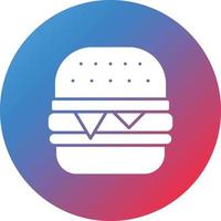 Burger Glyph Circle Gradient Background Icon vector