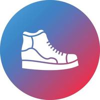 Sneaker Glyph Circle Gradient Background Icon vector