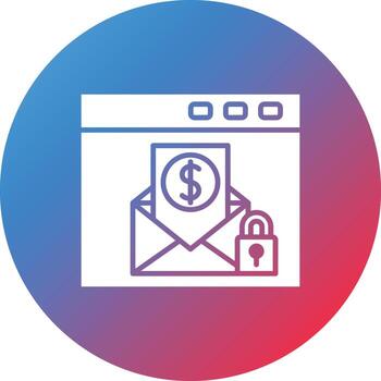 Website Sitemap Glyph Circle Gradient Background Icon vector