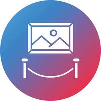 Exhibition Glyph Circle Gradient Background Icon vector