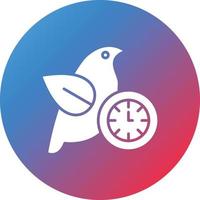 Early Bird Glyph Circle Gradient Background Icon vector