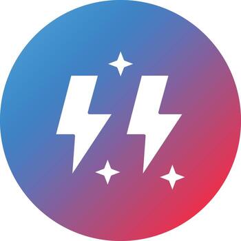 Lighting Glyph Circle Gradient Background Icon vector