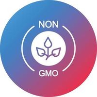 icono de fondo degradado de círculo de glifo no gmo vector