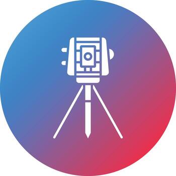 Laser Level Glyph Circle Gradient Background Icon vector