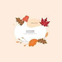 abstract setting in autumn vector