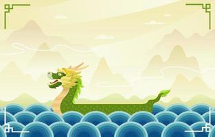 Dragon Boat Background vector