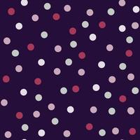 Retro Pink Red Grey Dark Purple Polka dot Background Pattern. vector