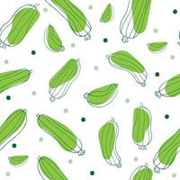 Hand drawing Angled Loofah vegetable on white background. Seamless pattern vector illustration for fabric print, wallpaper, wrapping paper.