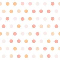Lunares pastel de color rosa claro y amarillo, ilustración vectorial de patrones sin fisuras. vector