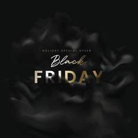 Golden Black Friday Banner and Background vector