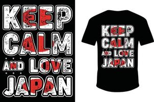 Keep calm and love Japan. Japan Flag Vector Design