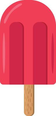 ice cream lolly flat style. fruit sorbet berry bright color