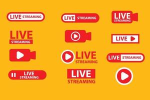 live broadcast symbols and signs, video cameras, films.
