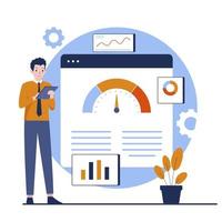 Illustration concept of benchmark indicator vector