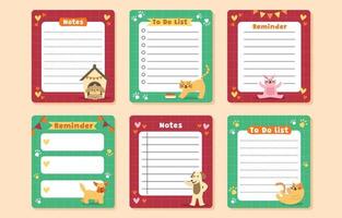 Pet Journal Sticker Collection vector