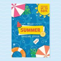 Super Summer Sale Poster vector