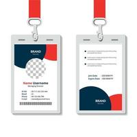 ABSTRACT ID CARDS TEMPLATE VECTOR