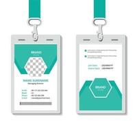 CLEAN ID CARDS TEMPLATE ABSTRACT STYLE VECTOR