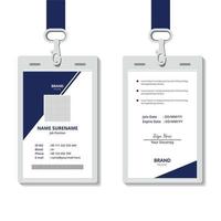 MODERN ID CARD DARK BLUE TEMPLATE VECTOR