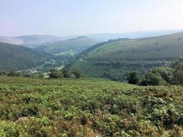 A view of the Wales countryside at the Horseshoe Pass near Llangollen photo