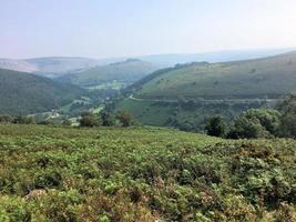 A view of the Wales countryside at the Horseshoe Pass near Llangollen photo