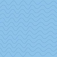 Blue background with hand drawn wavy lines, flat vector
