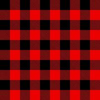 Lumberjack gingham plaid black and red flannel seamless pattern background vector
