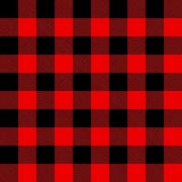 Lumberjack gingham plaid black and red flannel seamless pattern background vector