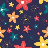 Colourful flower texture and pattern background design