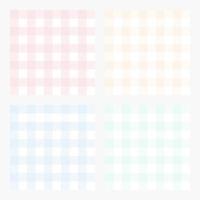 Geometric pastel flannel seamless pattern background design set vector