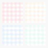 Geometric pastel flannel seamless pattern background design set vector