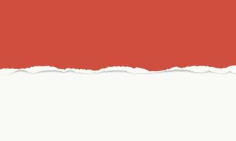 Vintage red and white torn paper vector background