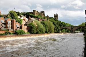 A view of Durham Cathedral across the river Wear photo