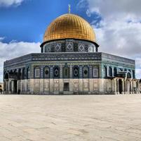 jerusalén en israel en mayo de 2019. una vista de la cúpula de la roca foto