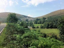 A view of the Wales countryside at the Horseshoe Pass near Llangollen photo