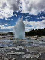 A view of a Geyser in Iceland photo