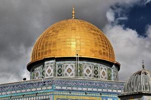 jerusalén en israel en mayo de 2019. una vista de la cúpula de la roca foto