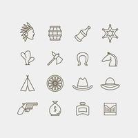 Wild West Icon Collection vector