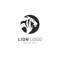 lion logo with strong, wise, and confident face concept