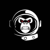 monkey astronaut logo vector illustration