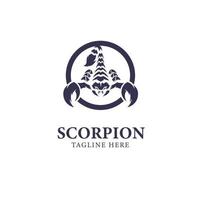 Scorpion Logo that looks fierce and strong, related to the Event or Company Theme Brand Logo. vector