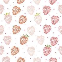 Abstract strawberry patterns, hand drawing vector illustration.