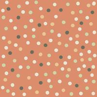Dots art seamless pattern. Orange green dots vector illustration.
